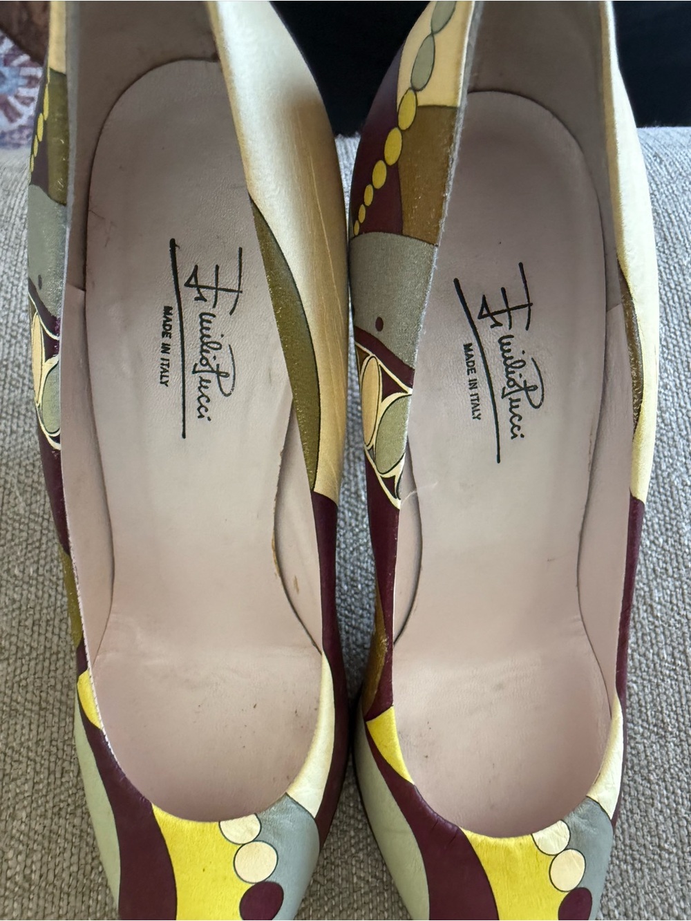 Vintage Emilio Pucci Pumps! Psychedelic Print Size 5 - Picture 5 of 9